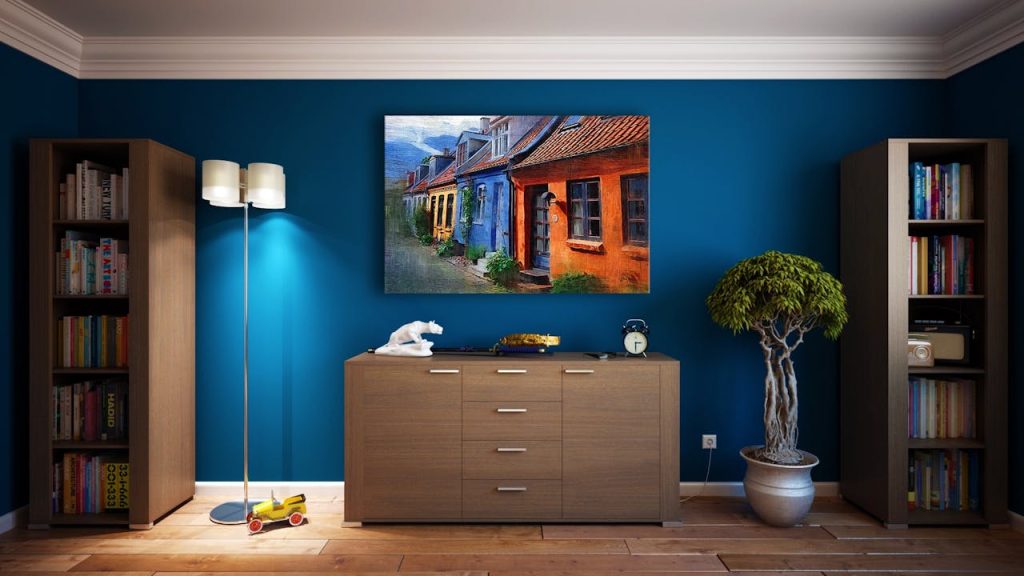 Kékszínű nappali - Feng shui
